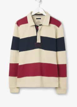FatFace Long Sleeve Stripe Rugby Sweat|Men Rugby Shirts