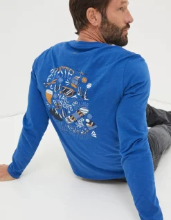 FatFace Long Sleeve Val D'Isere T-Shirt|Men T-Shirts