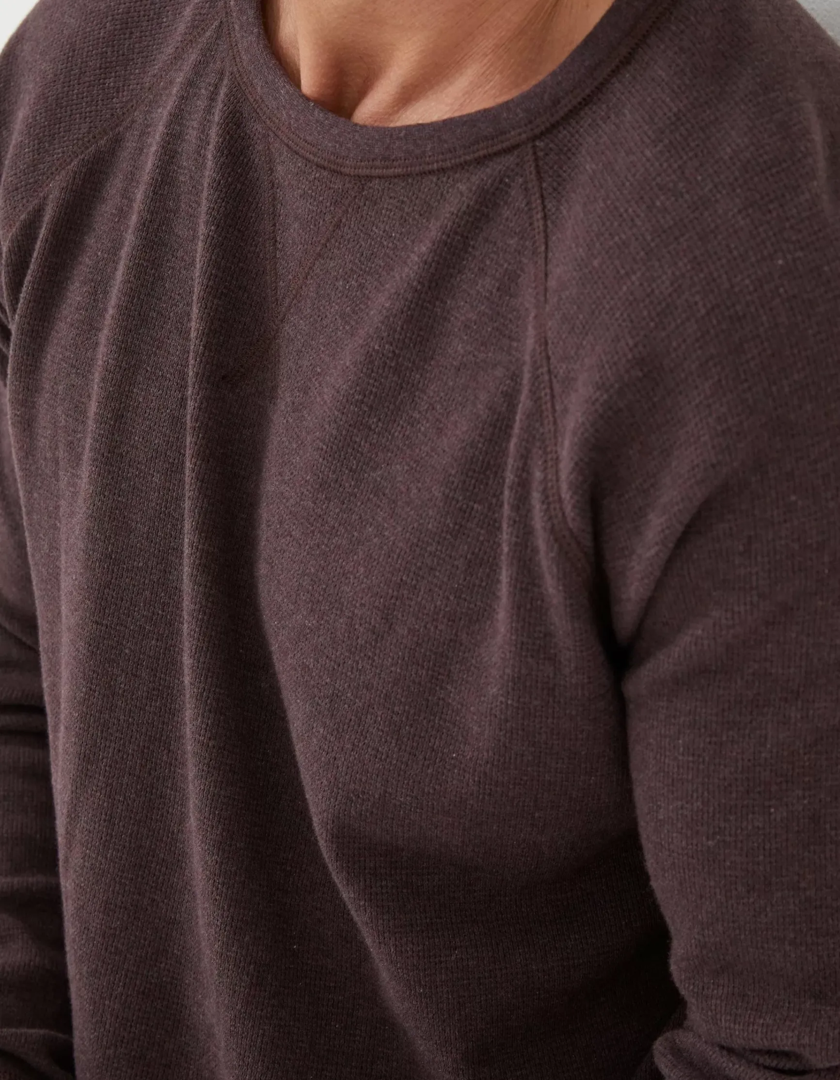 FatFace Long Sleeve Waffle Crew|Men T-Shirts