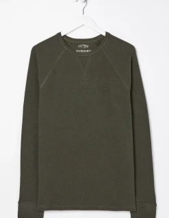 FatFace Long Sleeve Waffle Crew|Men T-Shirts