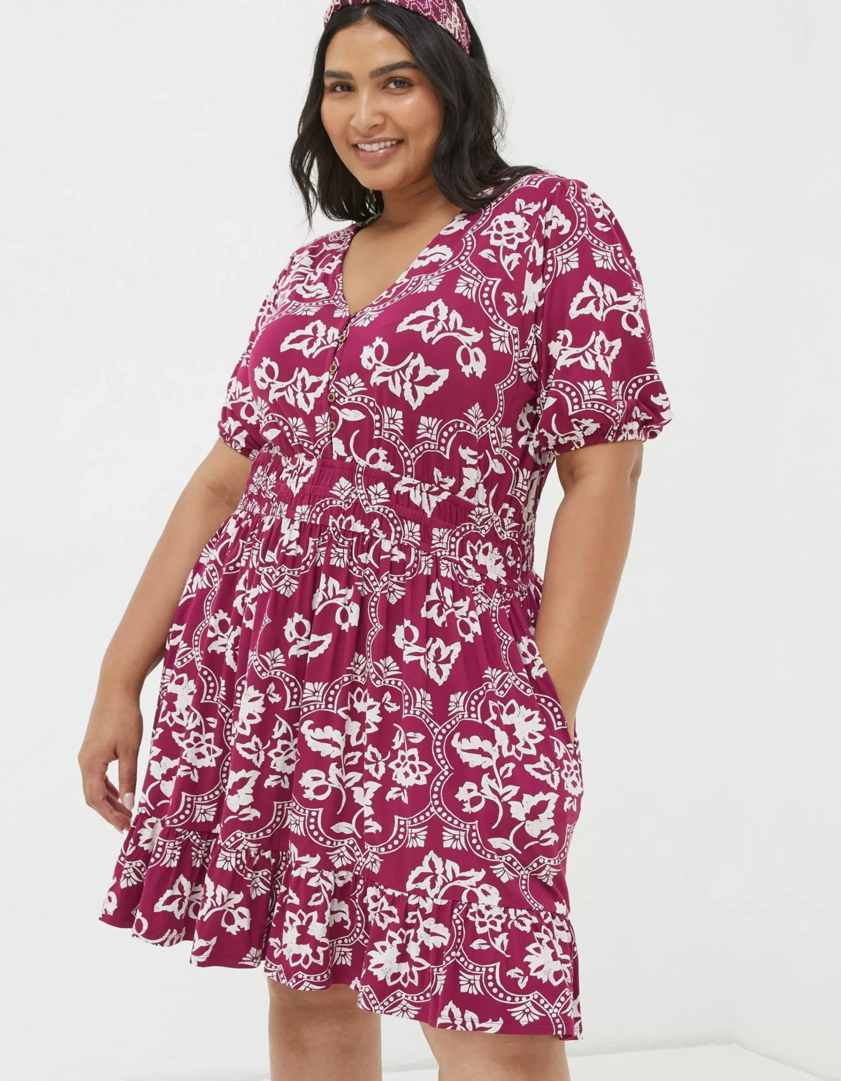 FatFace Lottie Wallpaper Jersey Dress|Women View All