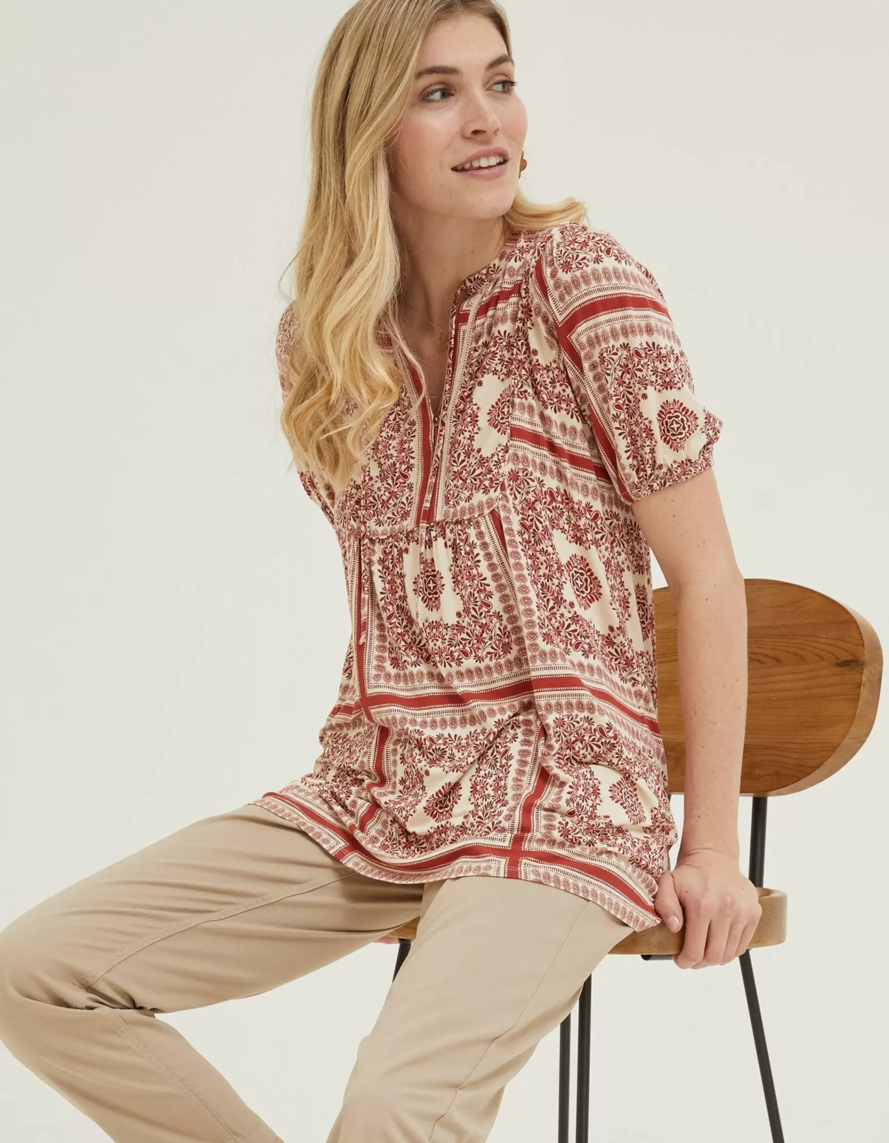FatFace Lou Bandana Tunic Top|Women Tops & T-Shirts