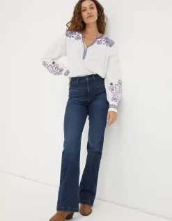 FatFace Lou Embroidered Blouse|Women Shirts & Blouses