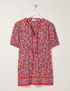 FatFace Lou Woodblock Meadow Tunic Top|Women Tops & T-Shirts
