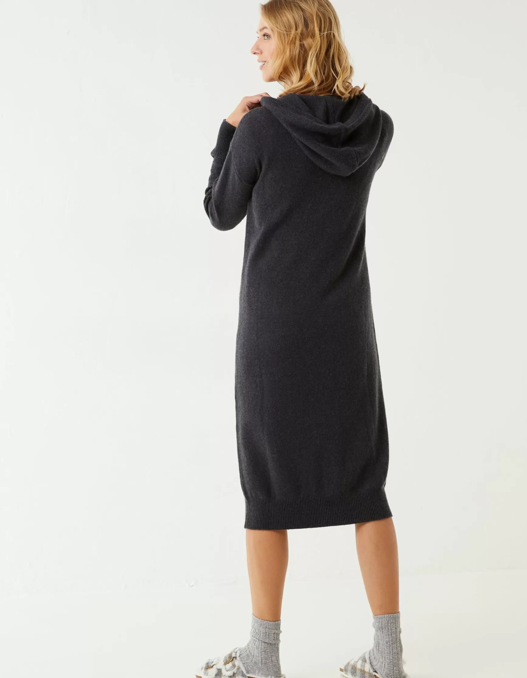 FatFace Lounge Knitted Hoodie Dress|Women Dresses