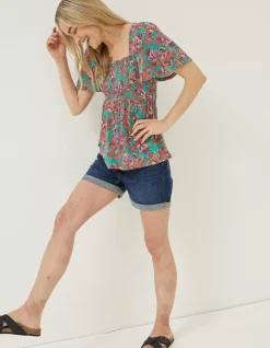 FatFace Lucia Festival Floral Top|Women Tops & T-Shirts