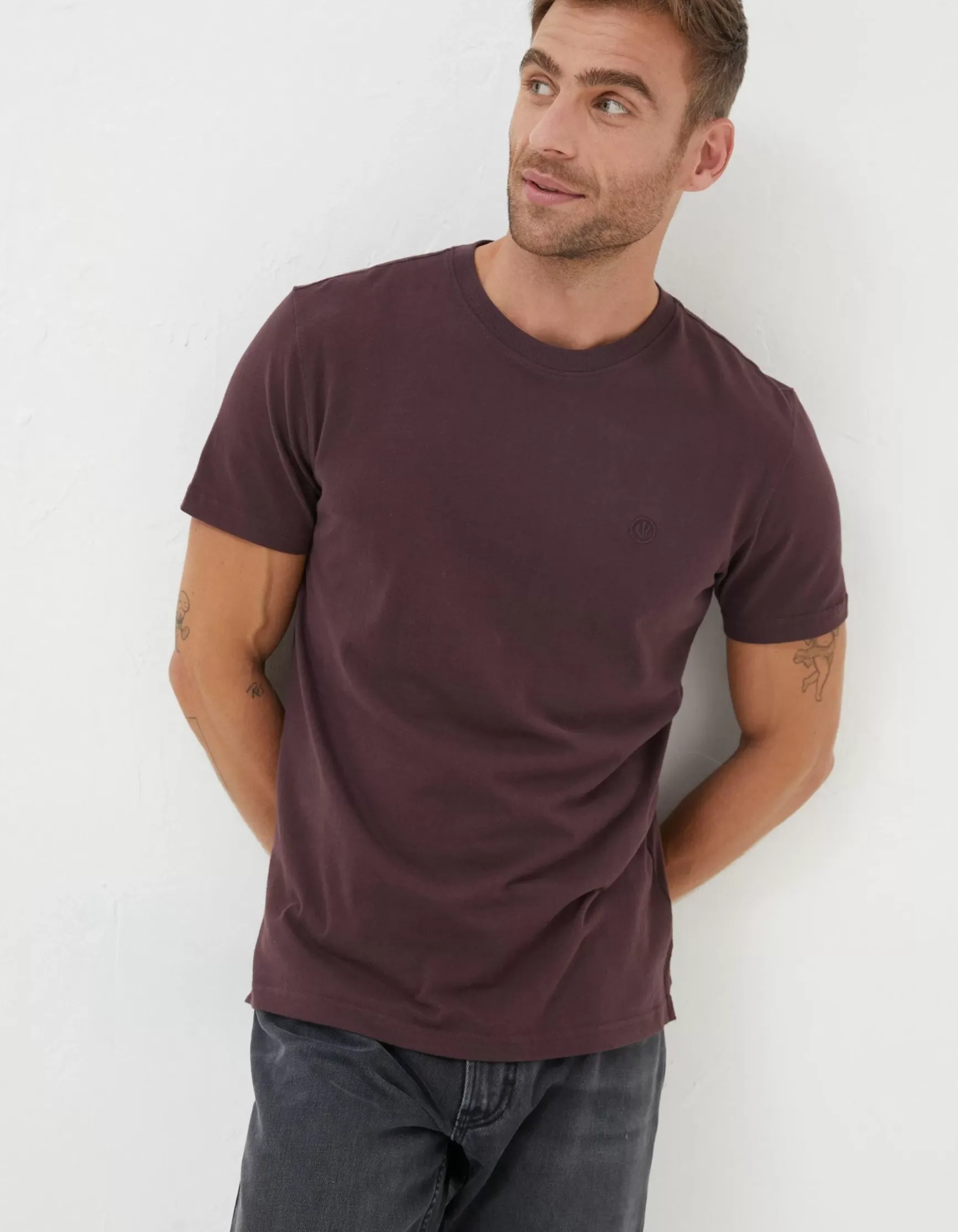 FatFace Lulworth Organic Cotton Crew T-Shirt|Men T-Shirts