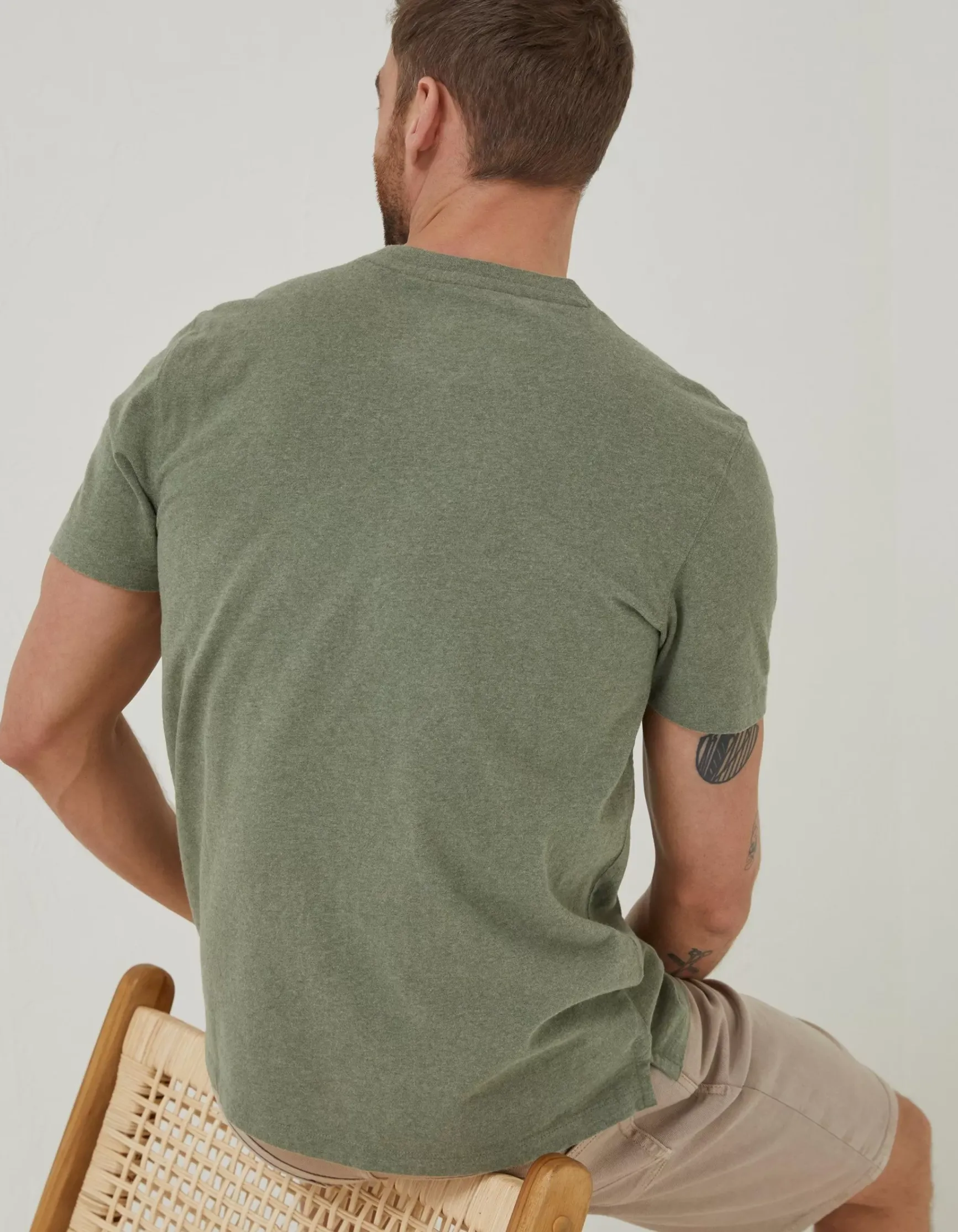 FatFace Lulworth Organic Cotton Crew T-Shirt|Men T-Shirts