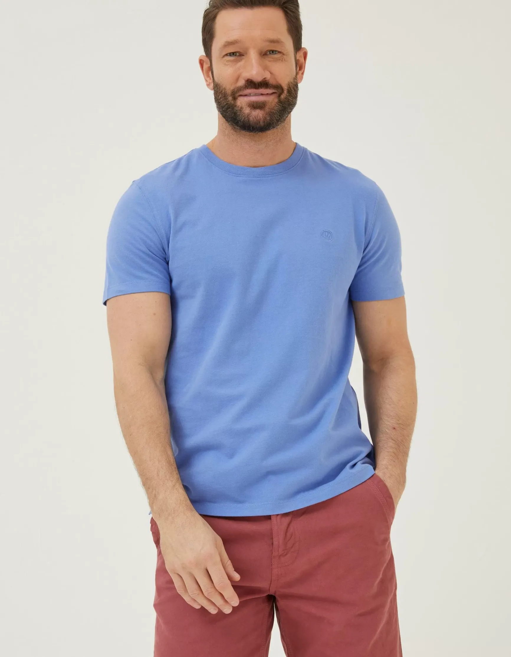 FatFace Lulworth Organic Cotton Crew T-Shirt|Men T-Shirts