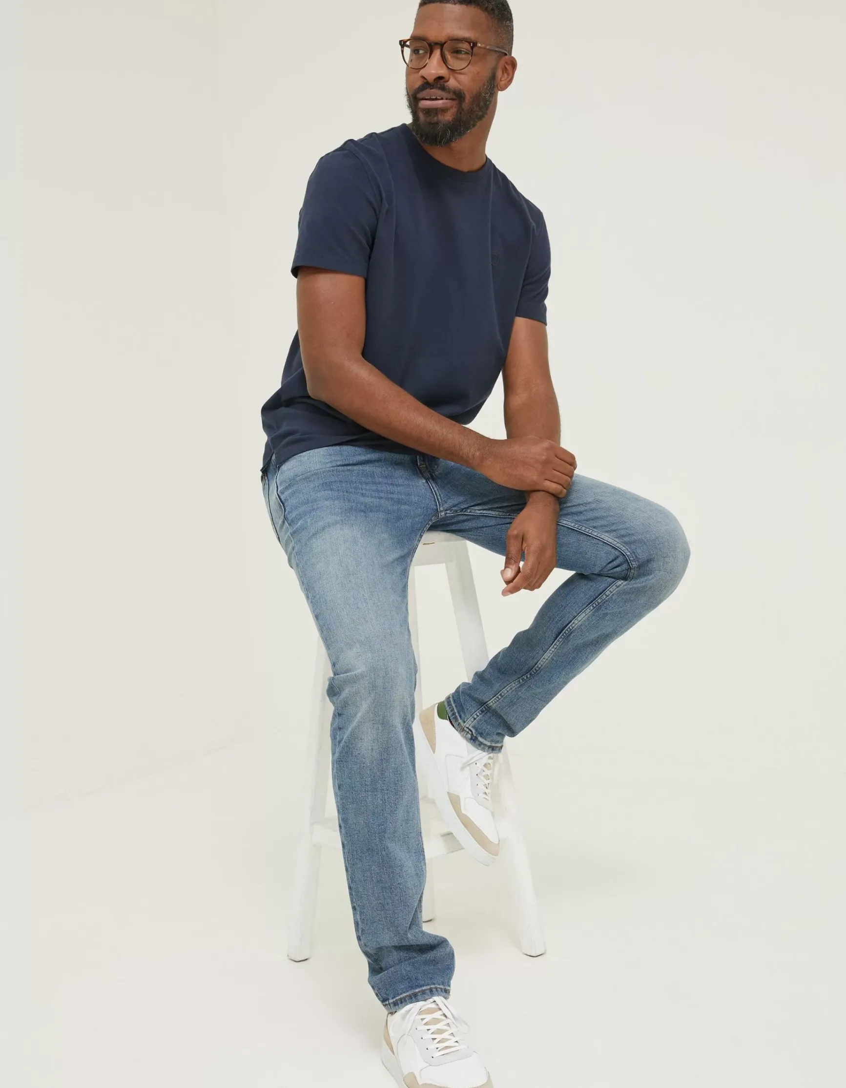 FatFace Lulworth Organic Cotton Crew T-Shirt|Men T-Shirts