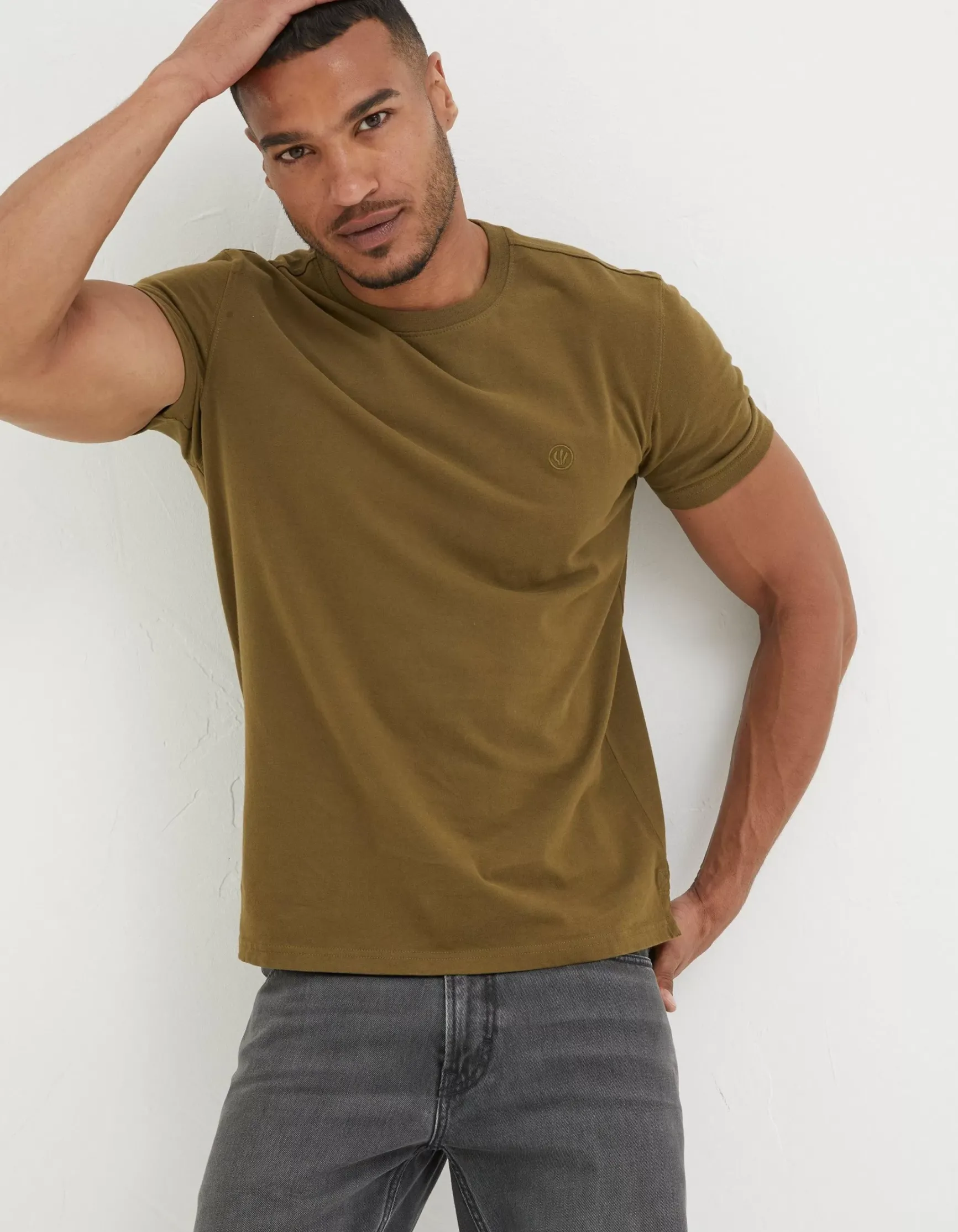 FatFace Lulworth Organic Cotton Crew T-Shirt|Men T-Shirts
