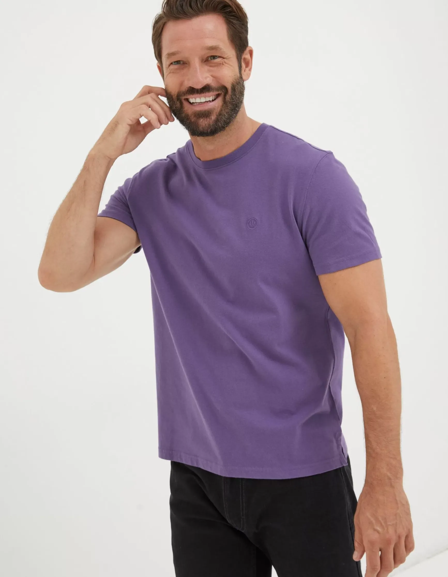 FatFace Lulworth Organic Cotton Crew T-Shirt|Men View All