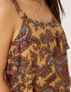 FatFace Maisie Paisley Cami|Women Tops & T-Shirts