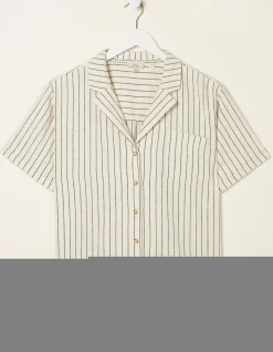 FatFace Mali Linen Blend Stripe Shirt|Women Shirts & Blouses