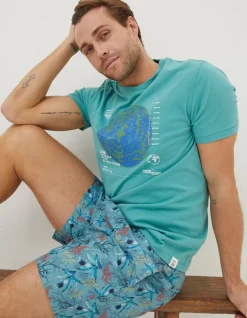 FatFace Mcs Organic One Ocean T-Shirt|Men T-Shirts