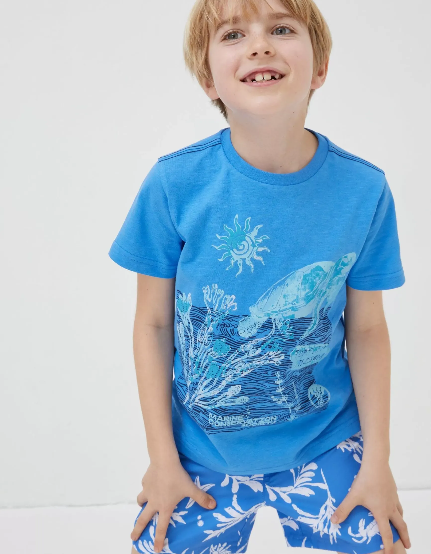 FatFace Mcs Turtle Jersey T-Shirt|Boys T-Shirts & Polos
