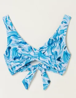 FatFace Mcs Wave Bikini Top|Women Beachwear & Swimwear