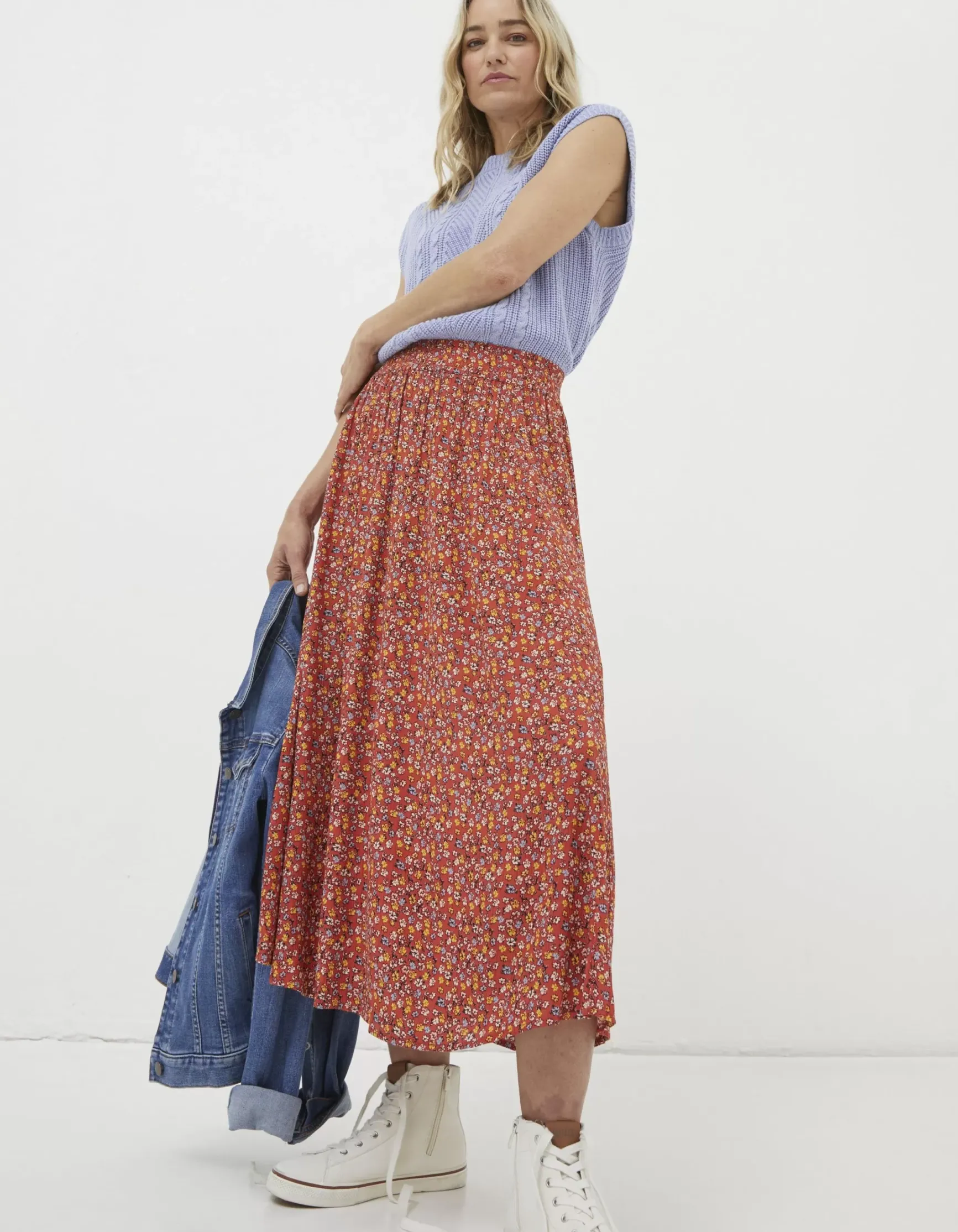 FatFace Millie Gradient Floral Midi Skirt|Women View All