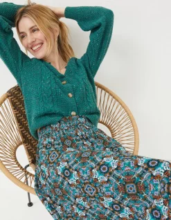 FatFace Millie Mirrored Midi Skirt|Women Skirts
