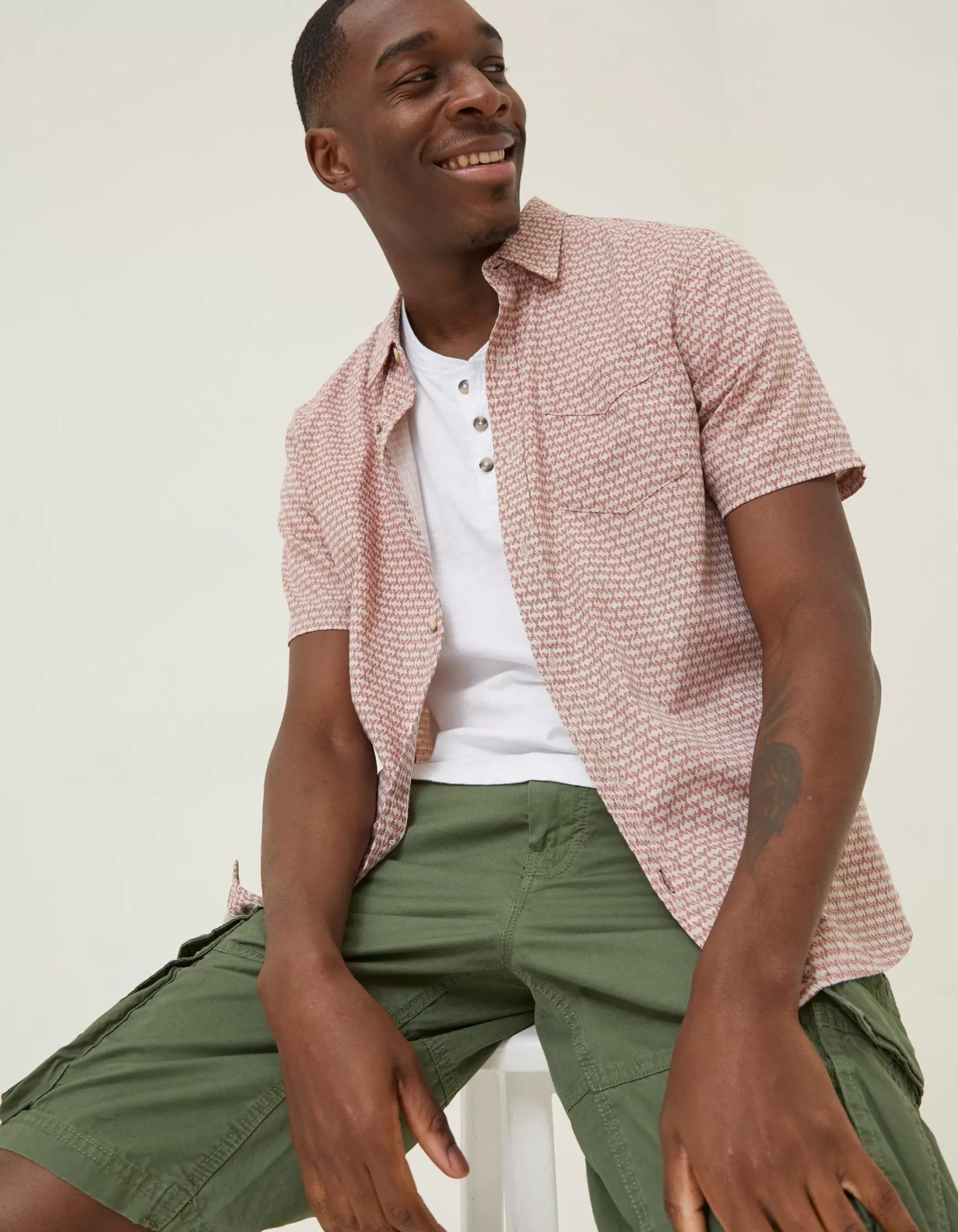 FatFace Mini Geo Print Shirt|Men Shirts