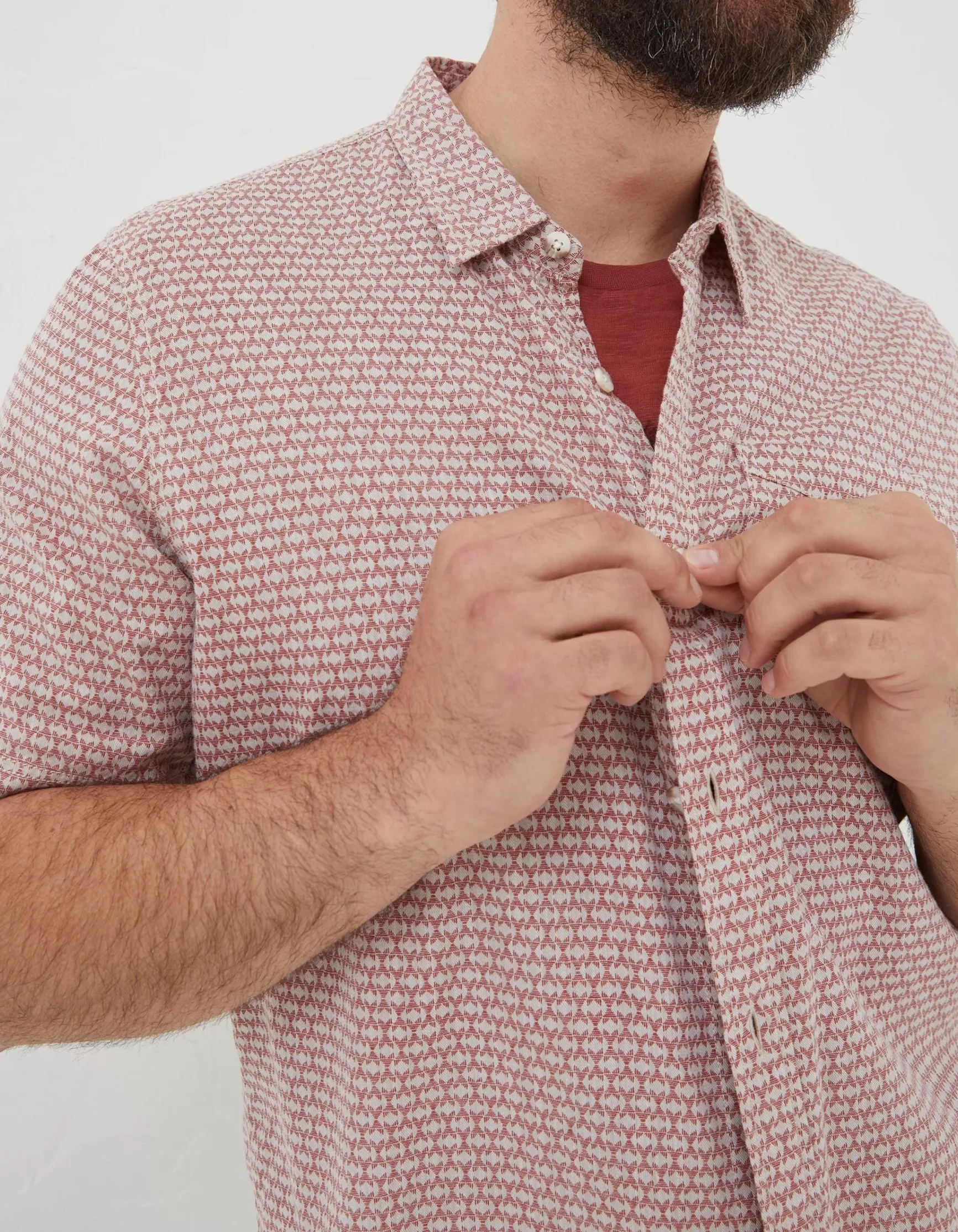 FatFace Mini Geo Print Shirt|Men Shirts