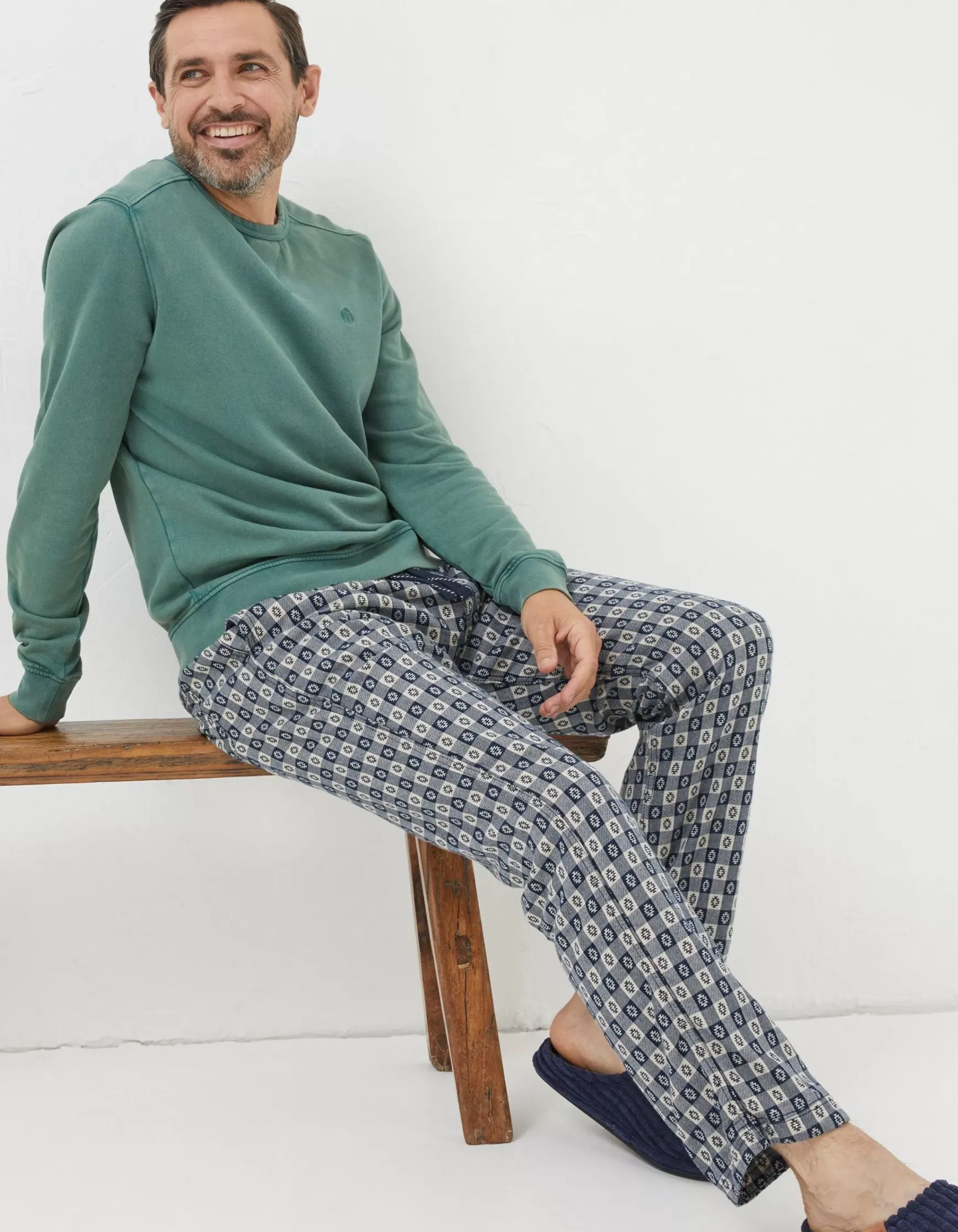FatFace Mini Jacquard Light Pyjama Bottoms|Men View All
