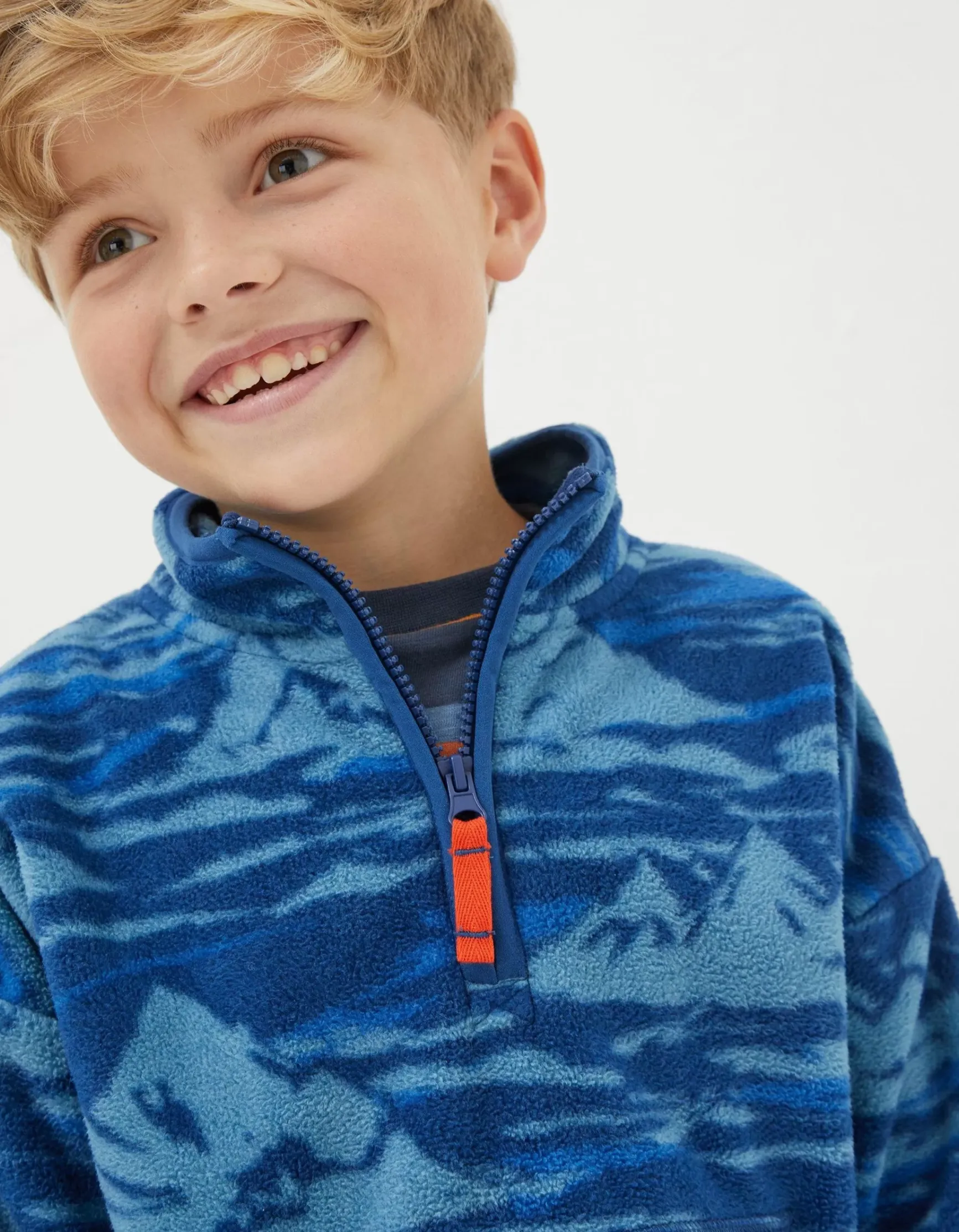 FatFace Mountains Microfleece Sweatshirt|Boys View All