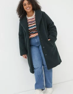 FatFace Mylah Teddy Longline Coat|Women Coats & Jackets