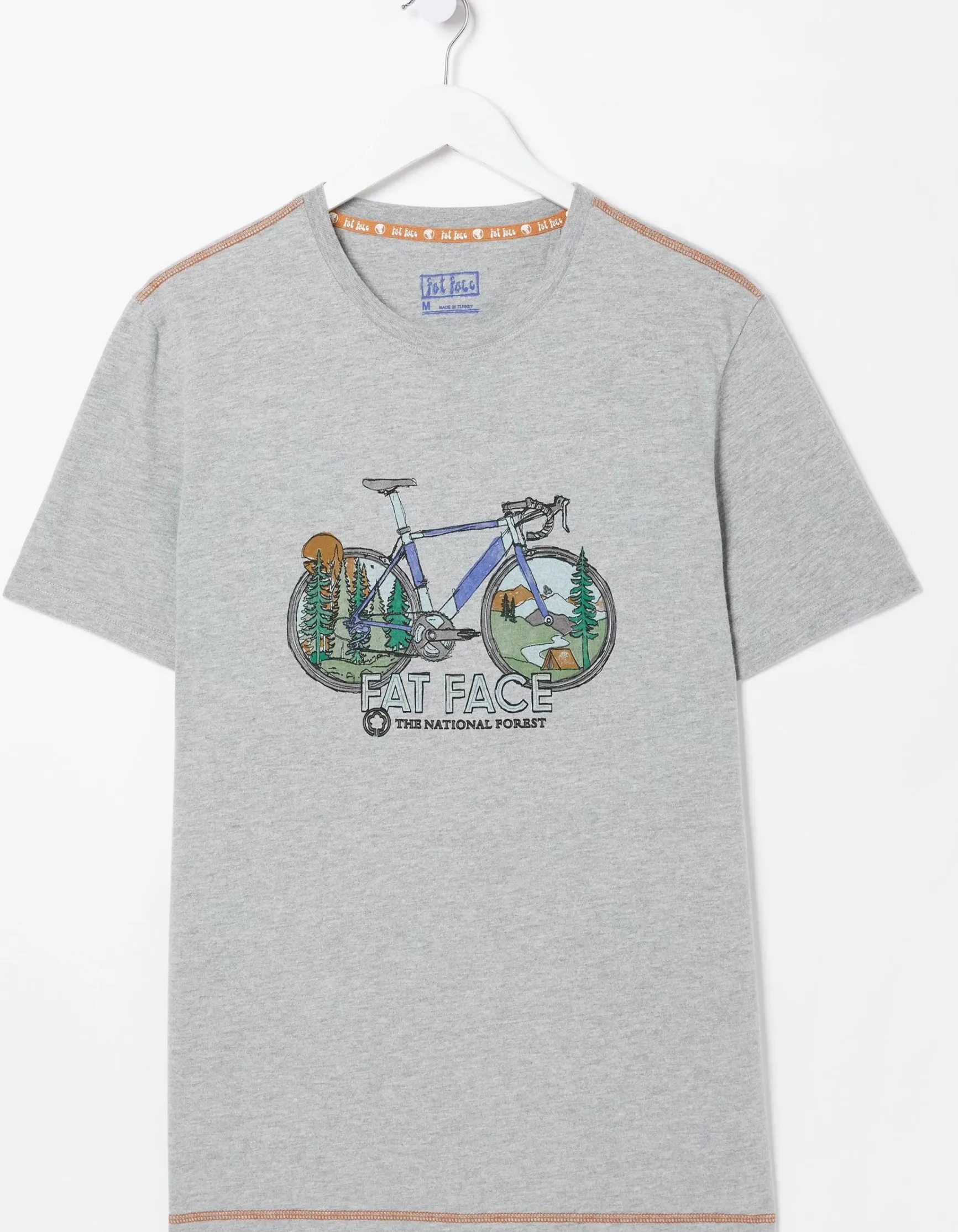 FatFace National Forest Painted Bike T-Shirt|Men T-Shirts