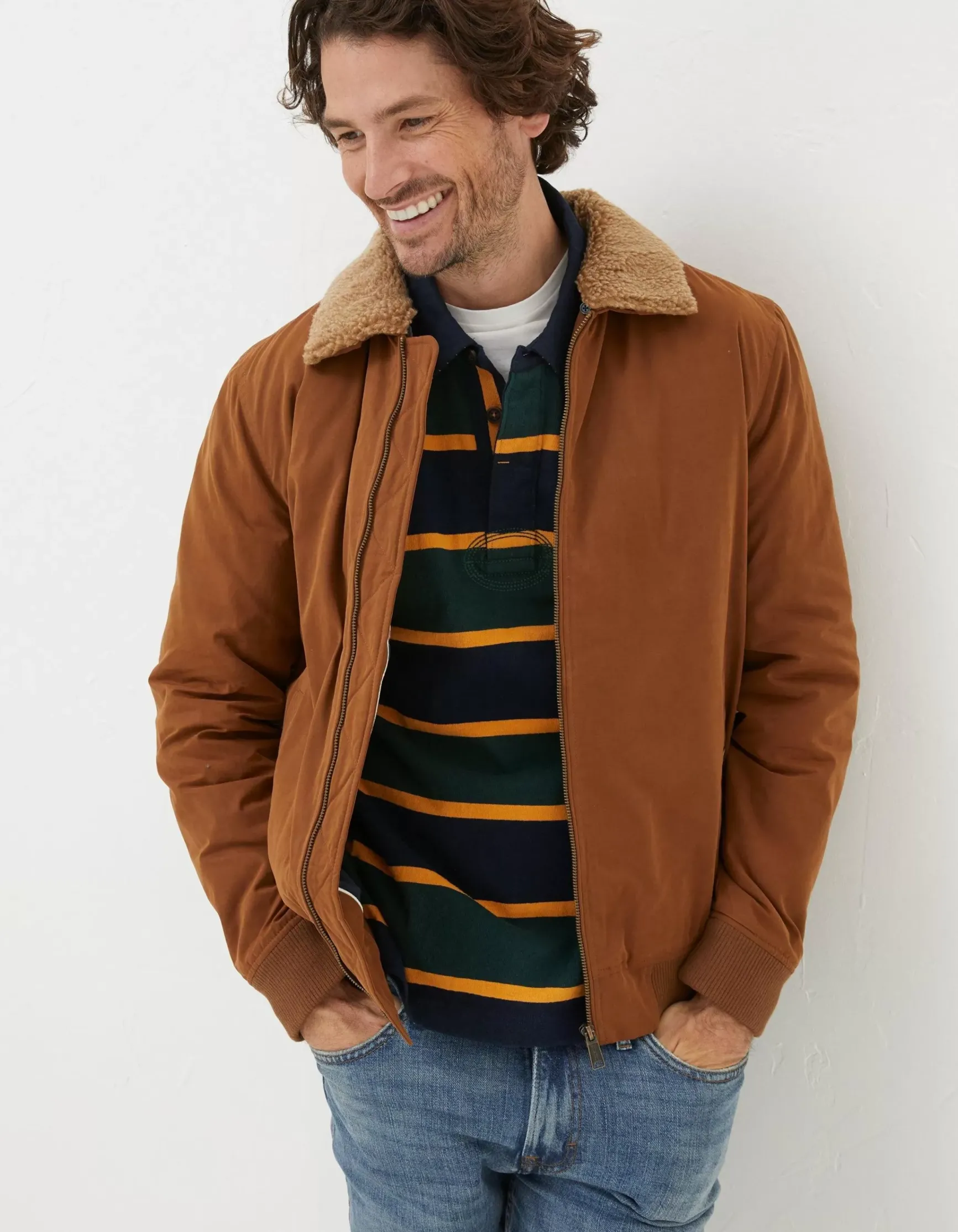 FatFace Newlyn Cotton Bomber Jacket|Men View All