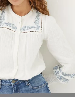 FatFace Nicole Embroidered Blouse|Women Shirts & Blouses