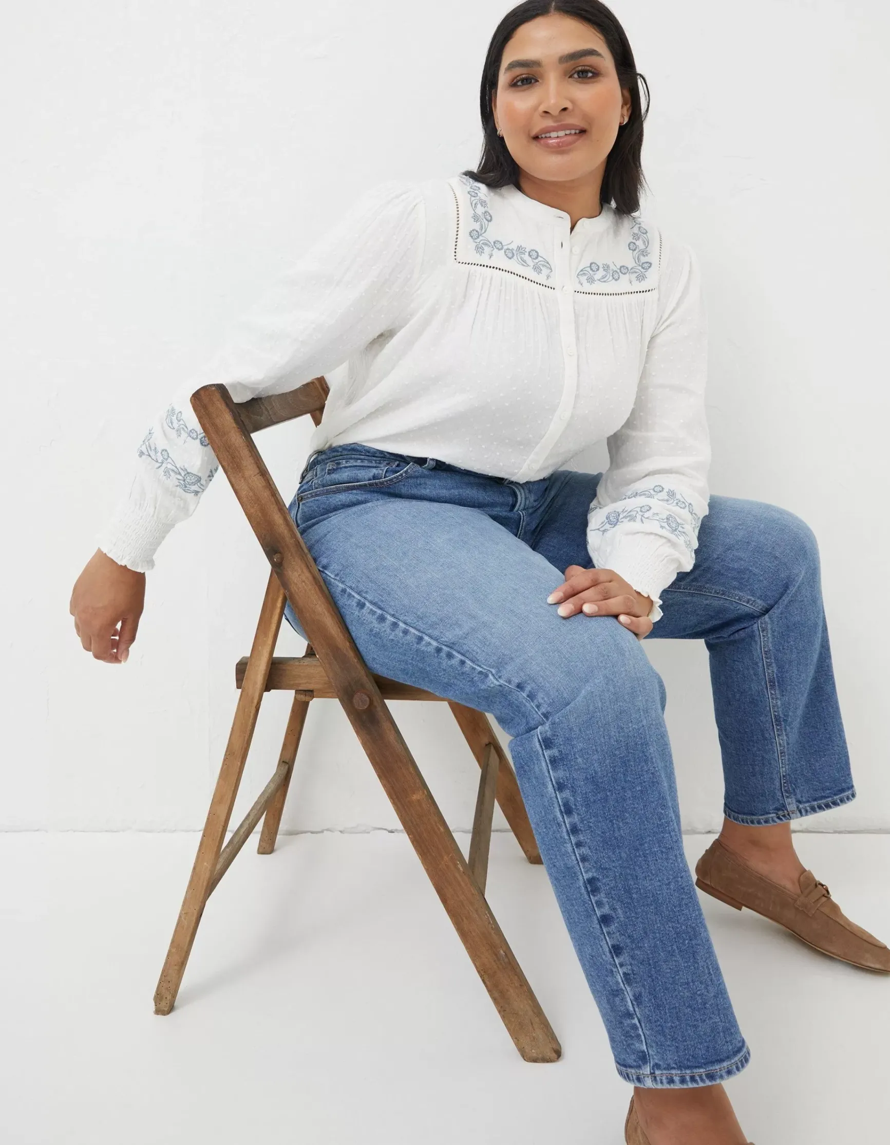 FatFace Nicole Embroidered Blouse|Women Shirts & Blouses