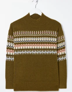 FatFace Olive Fairisle Jumper|Women View All