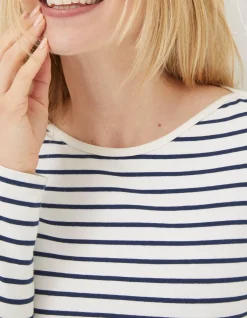 FatFace Organic Cotton Breton T Shirt|Women Tops & T-Shirts