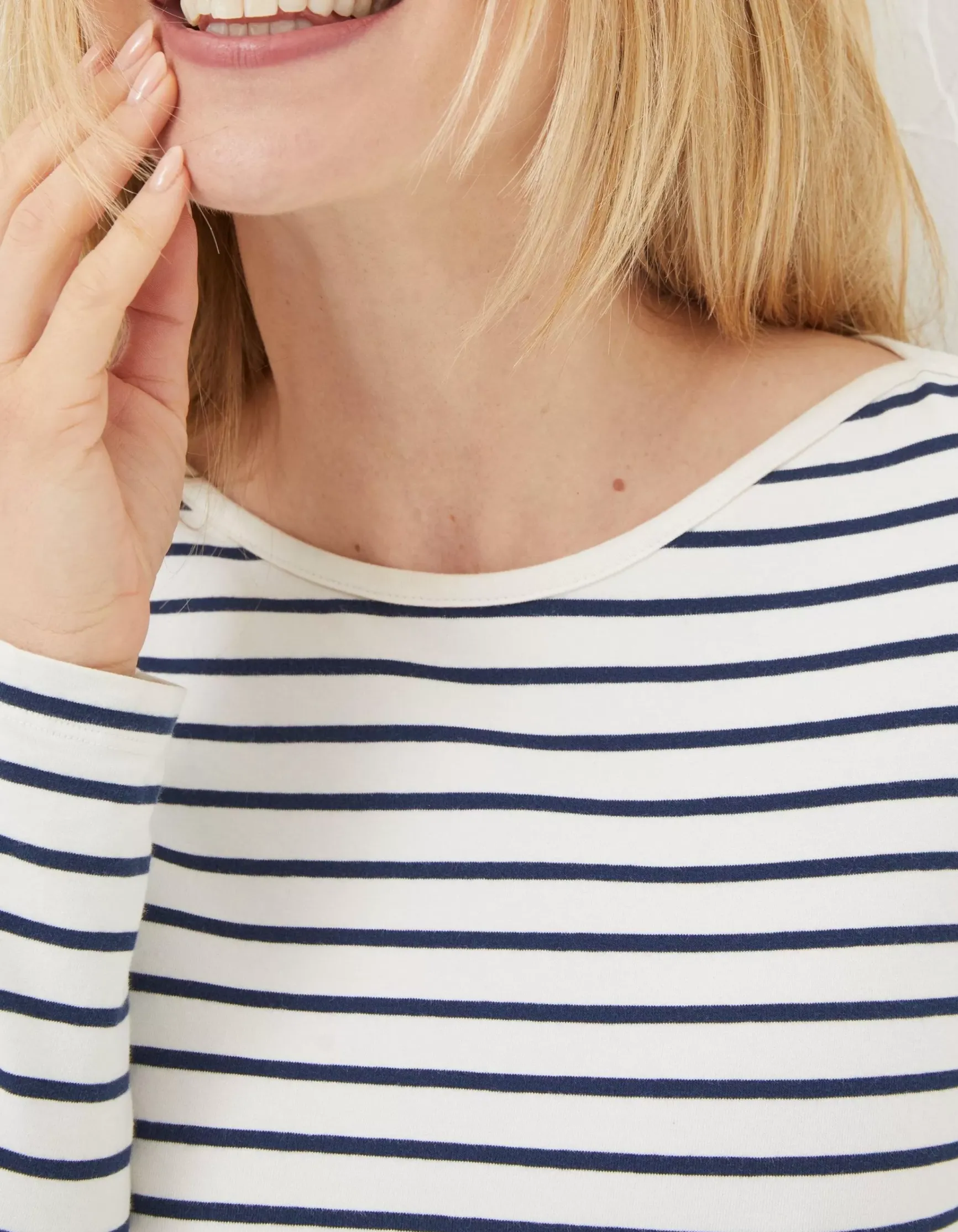 FatFace Organic Cotton Breton T Shirt|Women Tops & T-Shirts
