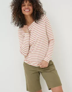 FatFace Organic Cotton Breton T Shirt|Women Tops & T-Shirts