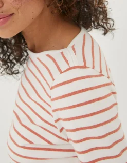 FatFace Organic Cotton Breton T Shirt|Women Tops & T-Shirts