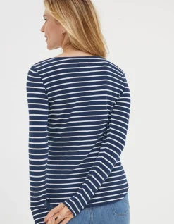 FatFace Organic Cotton Breton T Shirt|Women Tops & T-Shirts