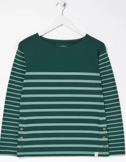 FatFace Organic Cotton Button Breton|Women Tops & T-Shirts
