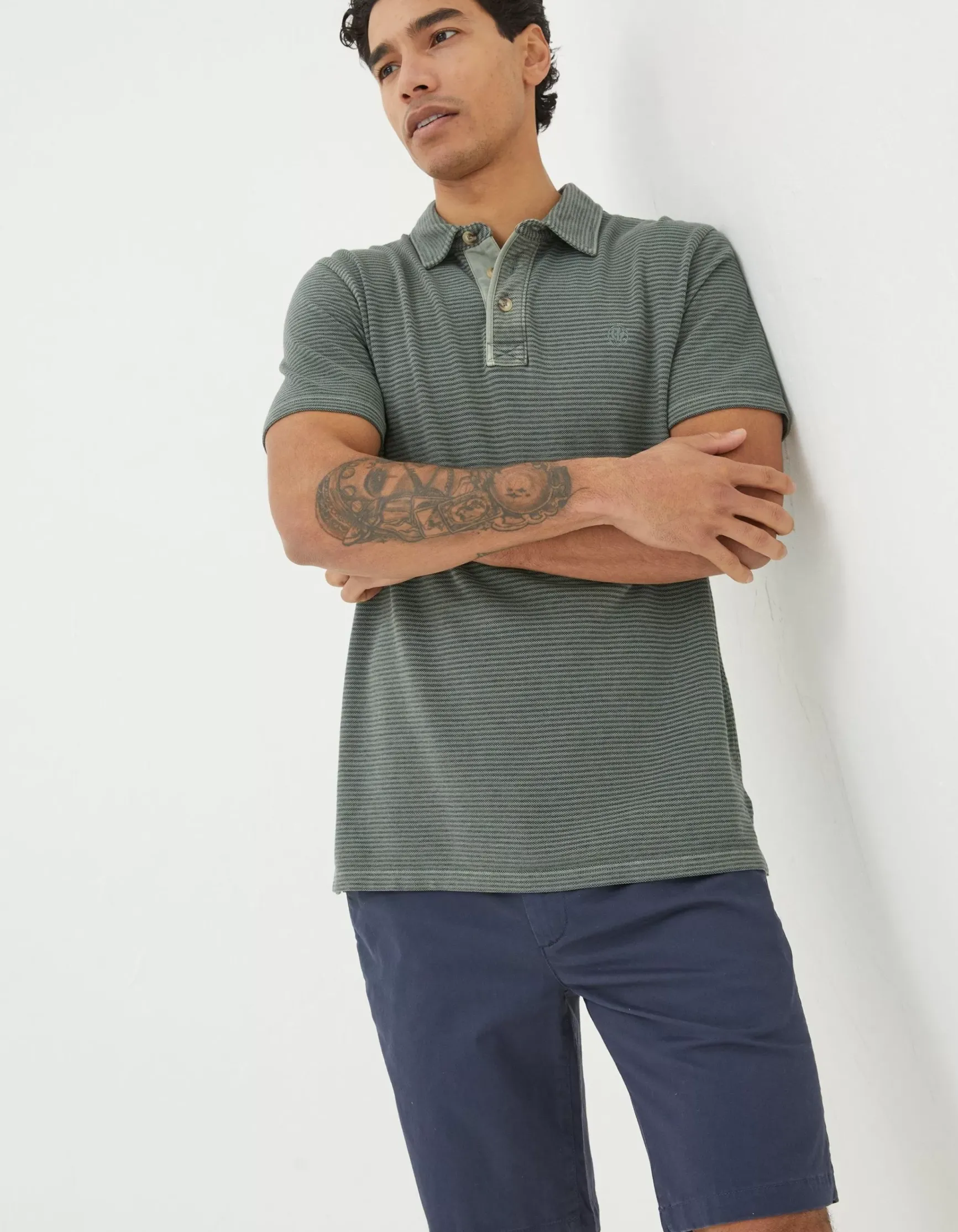 FatFace Organic Cotton Fine Stripe Polo|Men View All