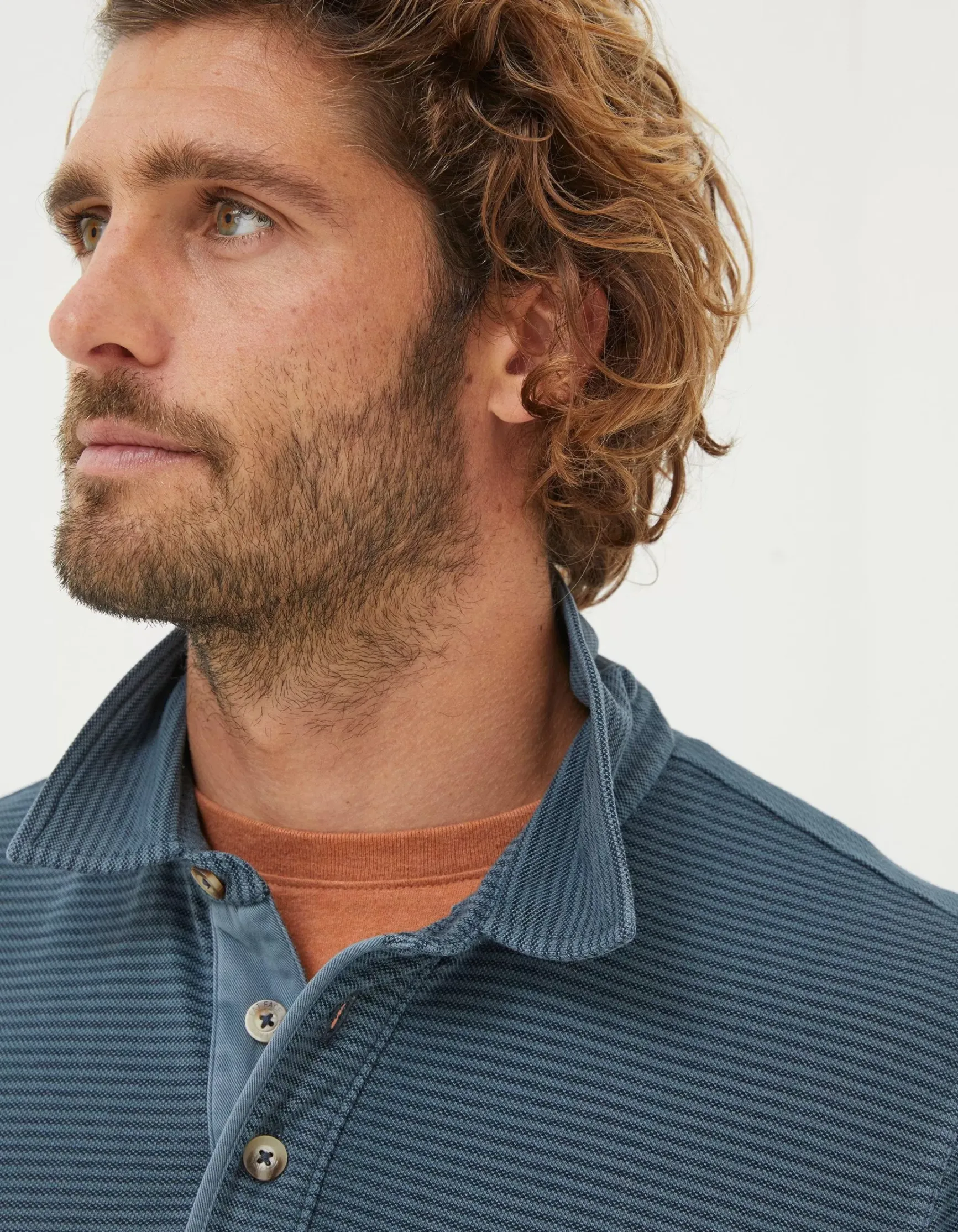 FatFace Organic Cotton Fine Stripe Polo|Men View All