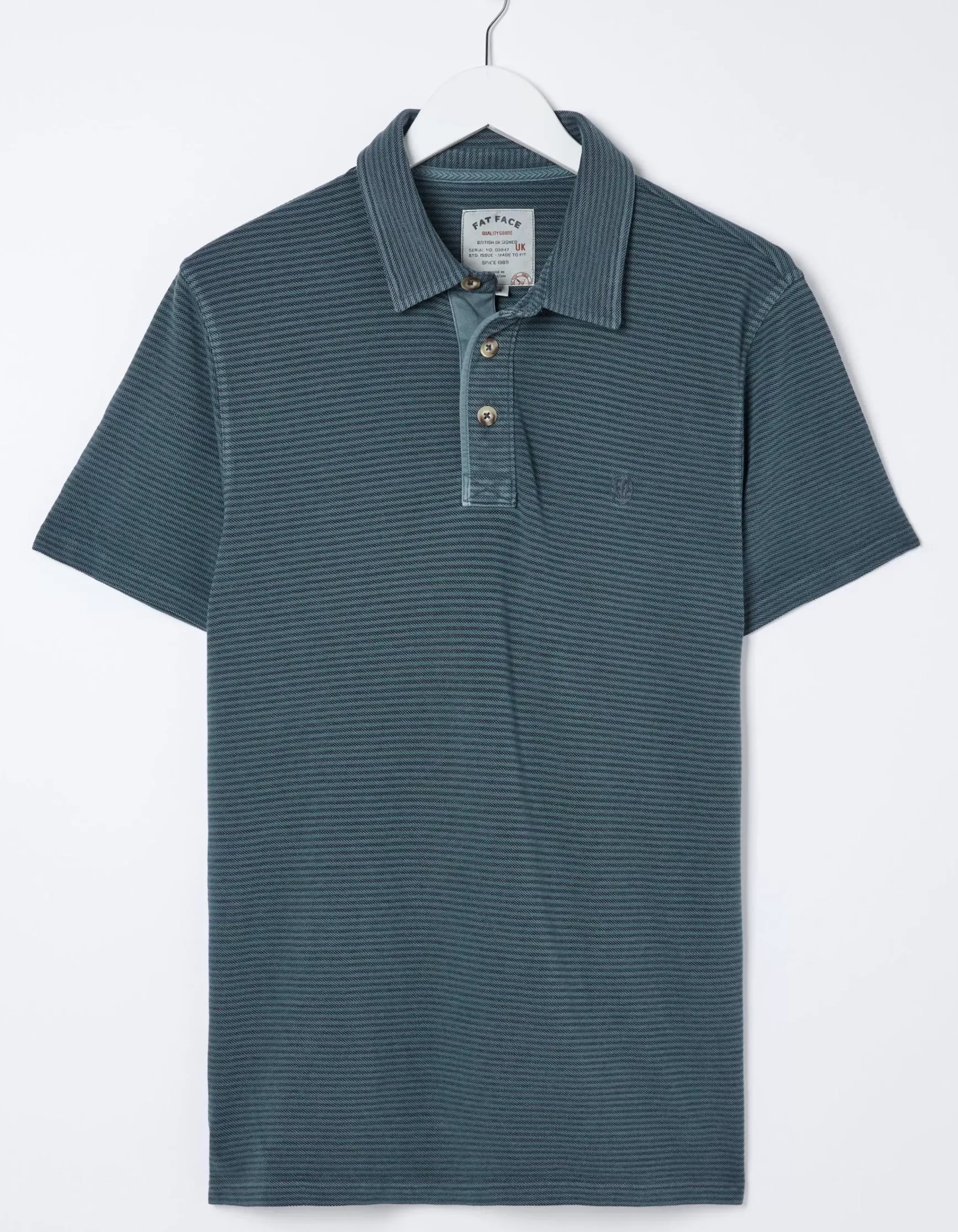 FatFace Organic Cotton Fine Stripe Polo|Men View All