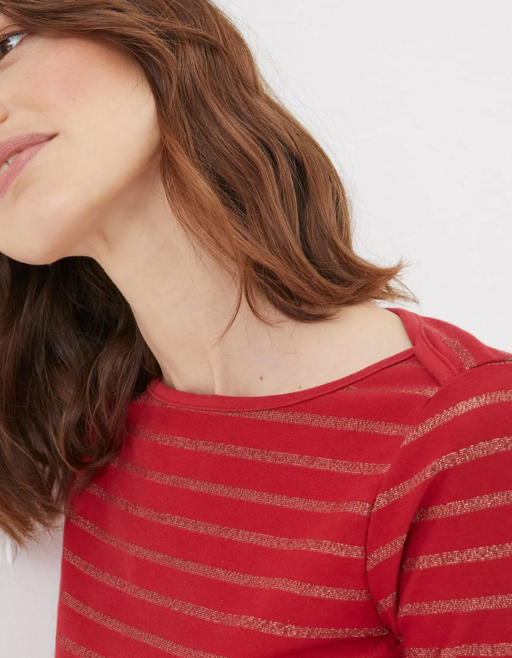FatFace Organic Cotton Glitter Breton|Women View All