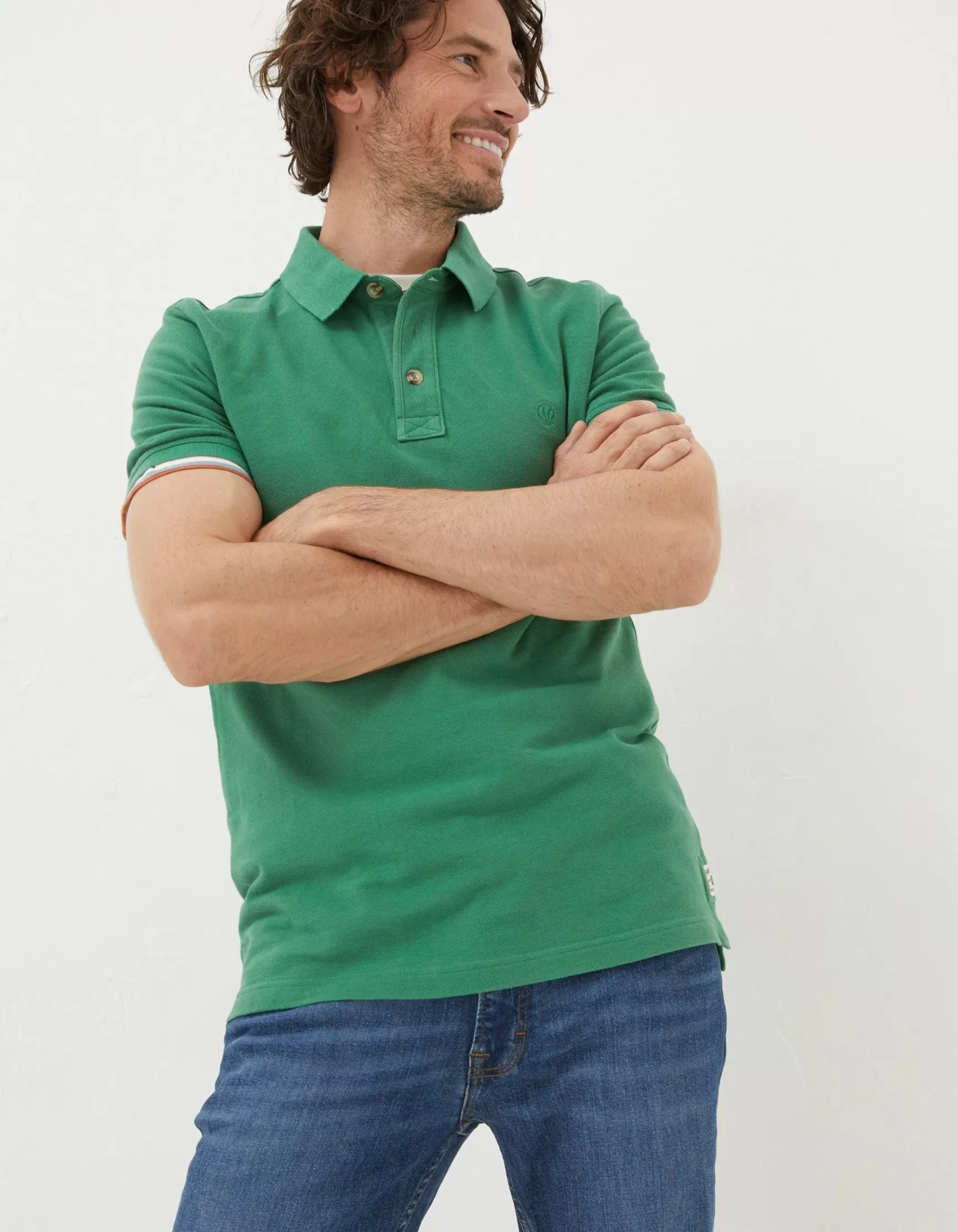 FatFace Organic Cotton Pique Polo|Men T-Shirts