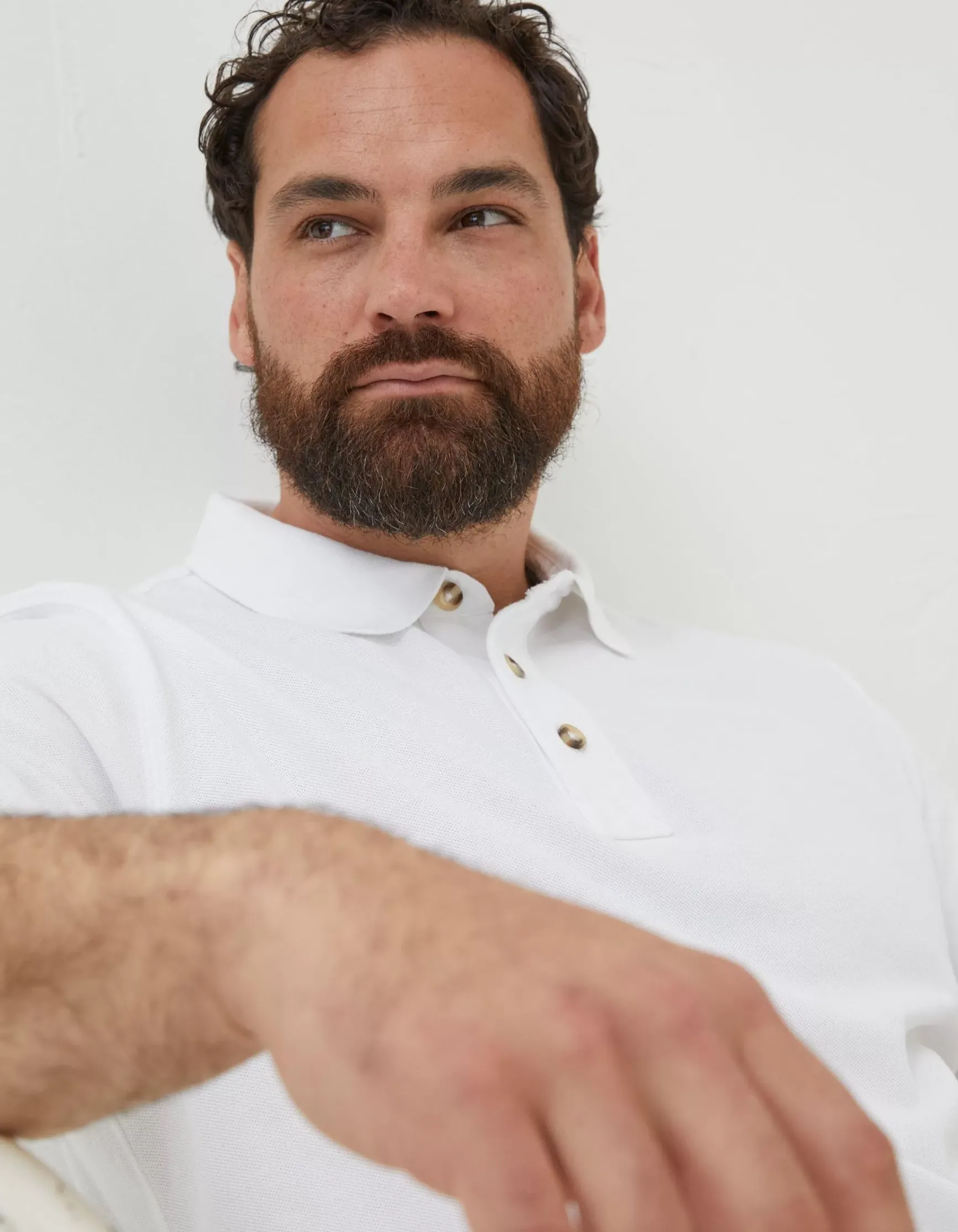 FatFace Organic Cotton Pique Polo|Men T-Shirts