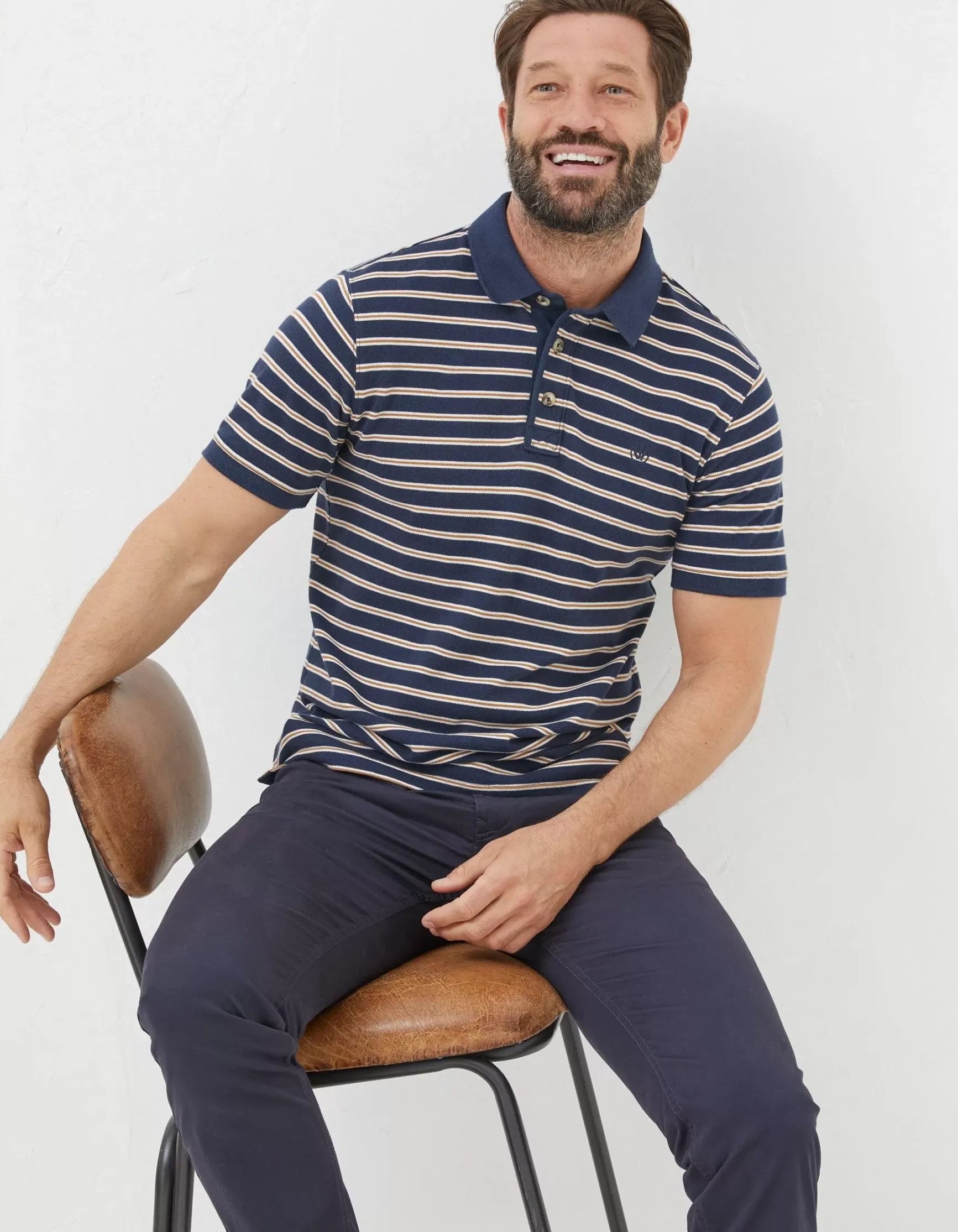 FatFace Organic Cotton Stripe Polo|Men View All