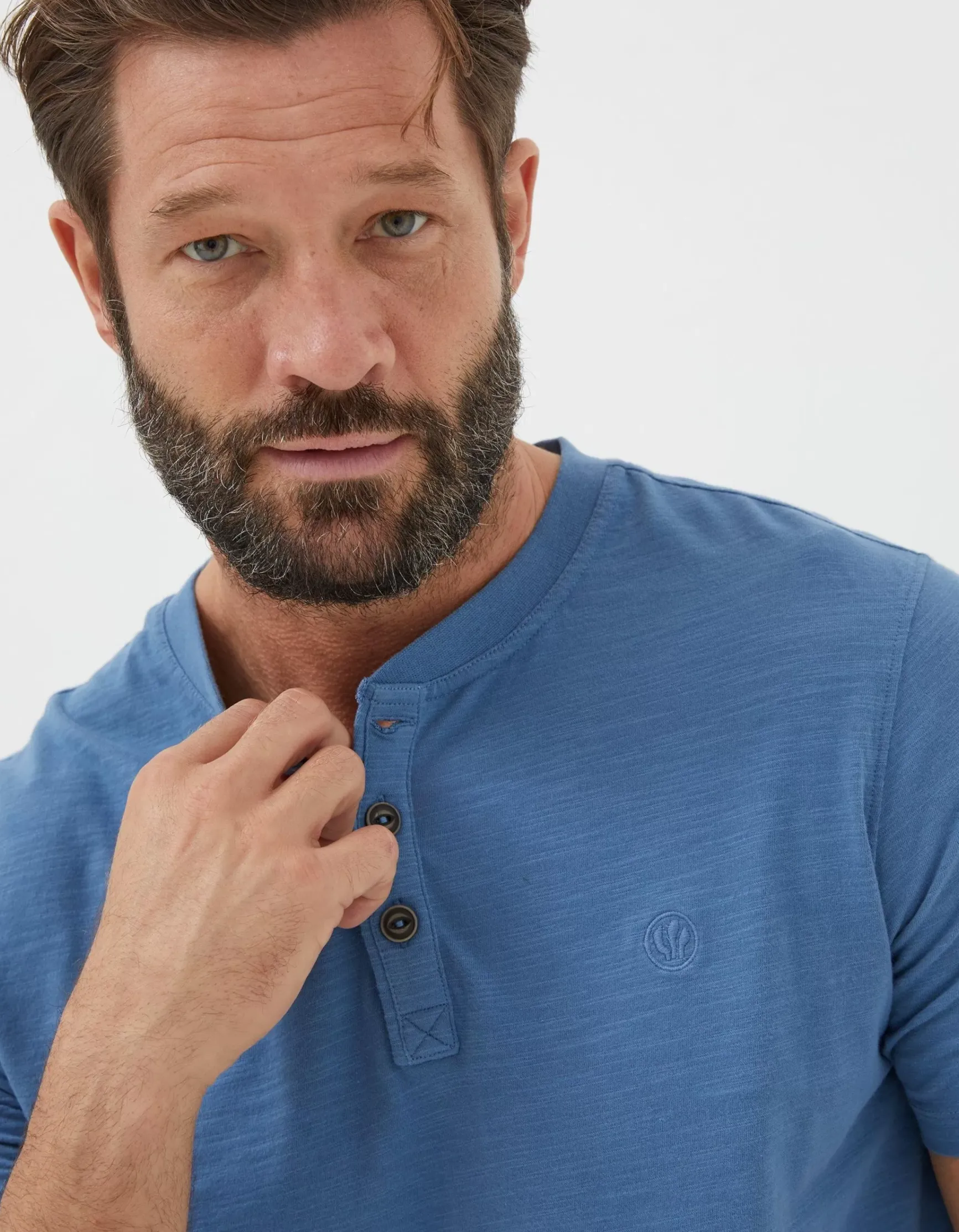 FatFace Organic Cotton Woodside Slub Henley|Men View All