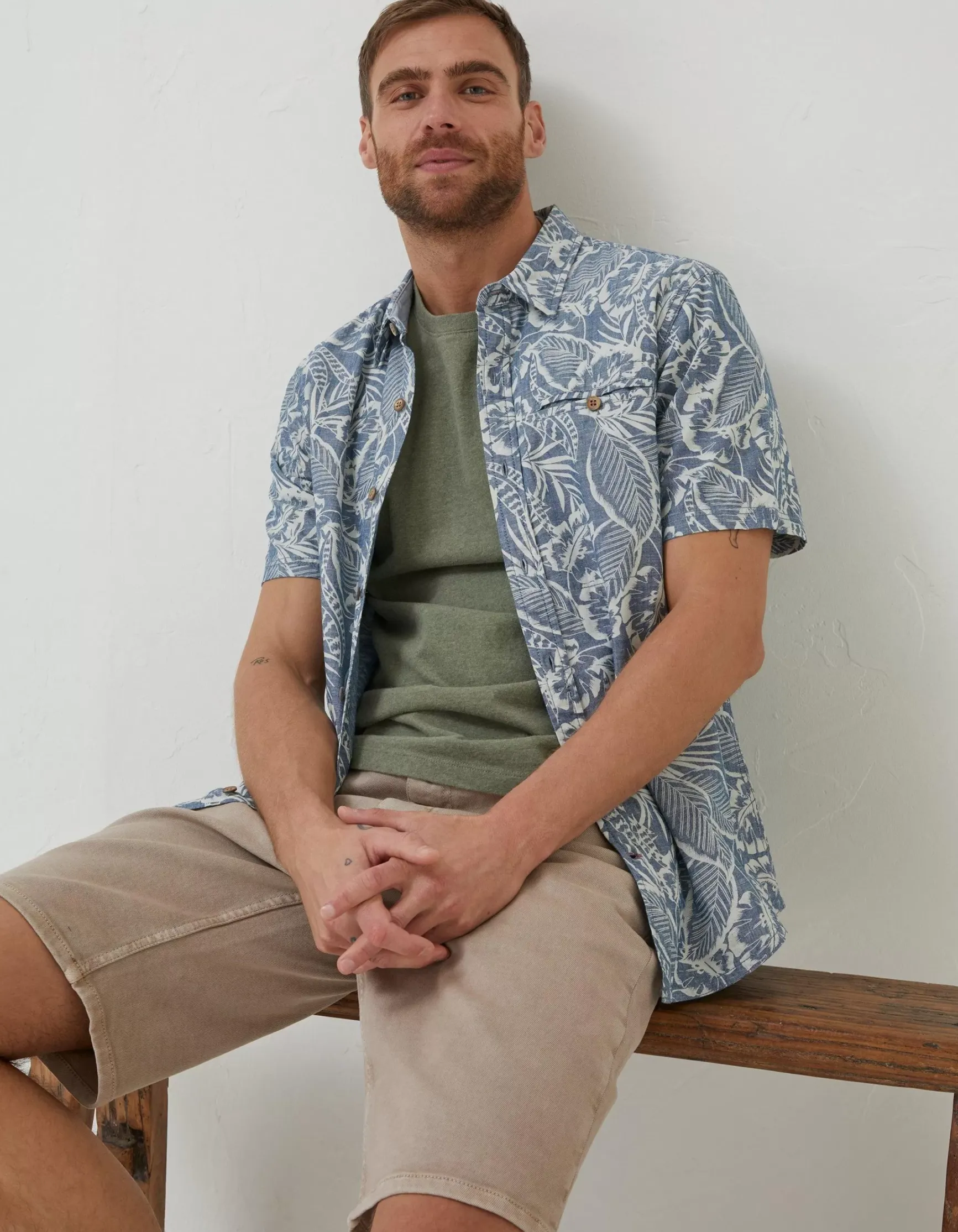 FatFace Paddon Palm Print Shirt|Men Shirts
