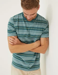 FatFace Padstow Stripe T-Shirt|Men T-Shirts