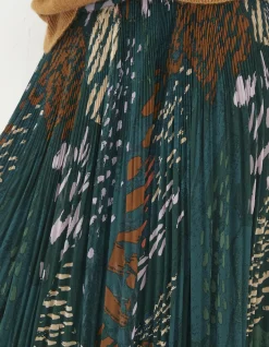 FatFace Paignton Landscape Pleated Midi Skirt|Women View All